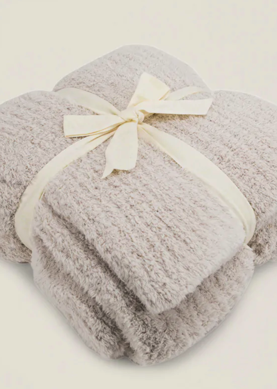 Barefoot Dreams BFD Cozychic Ribbed Throw Almond