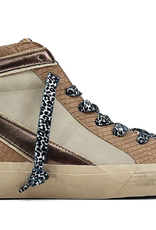 Roxanne Hi Top Sneaker in Mauve Snake