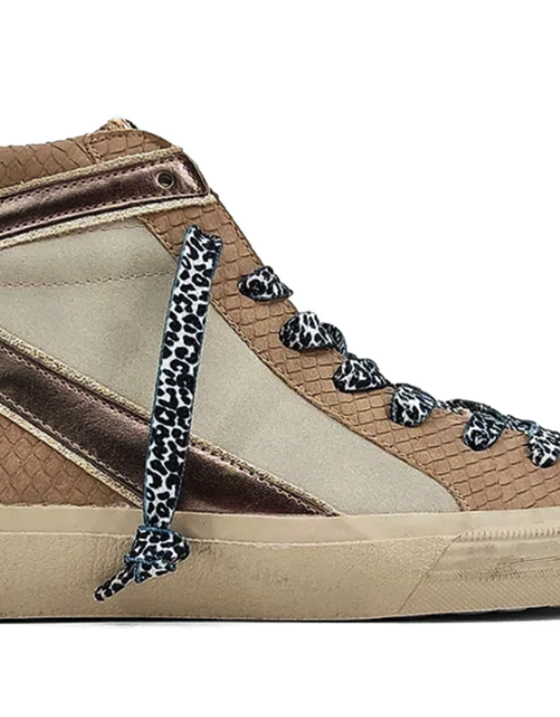 Roxanne Hi Top Sneaker in Mauve Snake