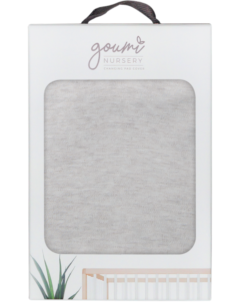 Goumikids Viscose Organic Cotton Changing Pad Cover- Storm Gray