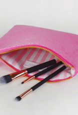 Pink Terry Flat Pouch - Small