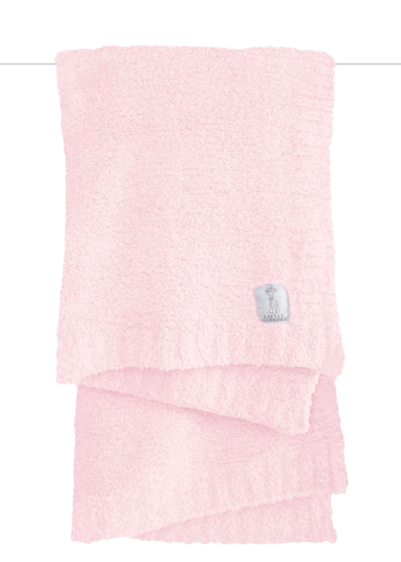 Little Giraffe Pink Plush Chenille Knit Blanket