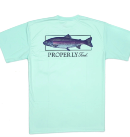 Properly Tied Performance Tee Short Sleeved Trout in Seafoam