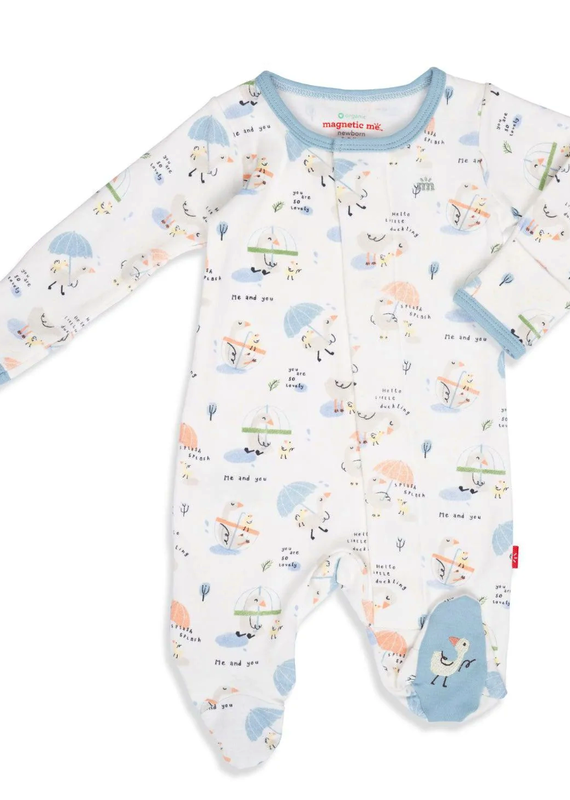 MAG little duckling organic cotton magnetic footie