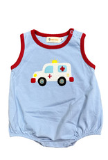 Baby Luigi Baby Luigi Sleeveless Bubble Ambulance in Sky Blue with Red