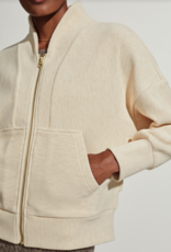 Varley Varley Rosanne Zip Through Sweat Oatmeal Marl