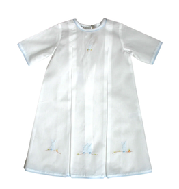 Baby Bunny Cotton Daygown White and Blue