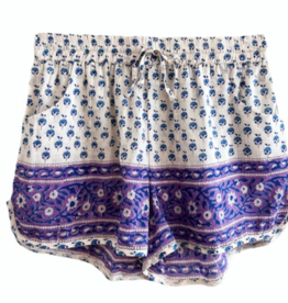 Bell by Alicia Bell Piped Shorts Blue Purple Motif-