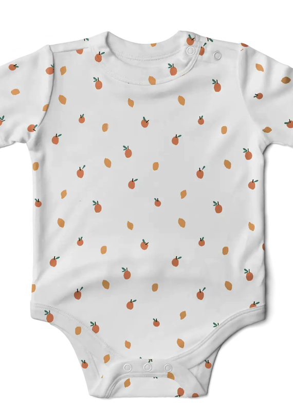 Goumikids Viscose Bamboo Organic Kids S/S Bodysuit - Citrus