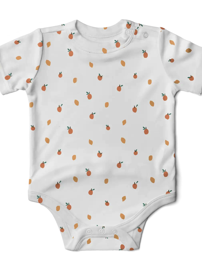 Goumikids Viscose Bamboo Organic Kids S/S Bodysuit - Citrus