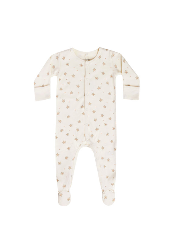 Quincy Mae Quincy Mae Full Snap Footie- Dotty Floral