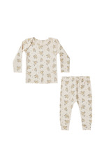 Quincy Mae Quincy Mae Long Sleeve Tee and Legging Set- Daisy Fields