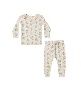 Quincy Mae Quincy Mae Long Sleeve Tee and Legging Set- Daisy Fields