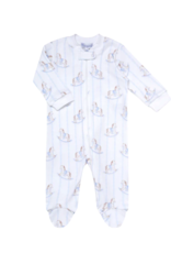 Nellapima Nellapima Blue Rocking Horse Zipper Footie