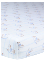 Nellapima Nellapima Blue Rocking Horse Crib Sheet