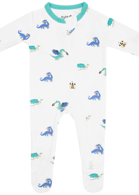 Kyte Baby Zippered Footie- Dragon