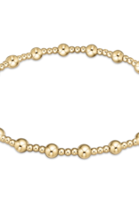 E Newton E Newton Classic Sincerity Pattern 4mm Bead Bracelet Gold