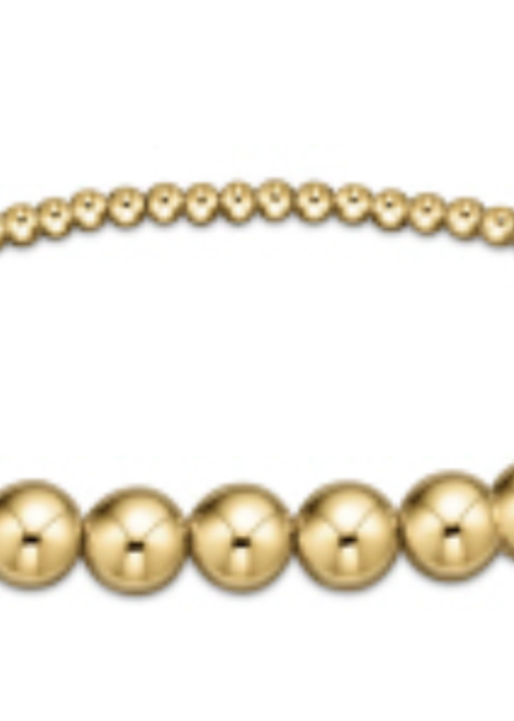 E Newton E Newton Classic Gold Beaded Bliss 3mm Bead Bracelet 6mm Gold