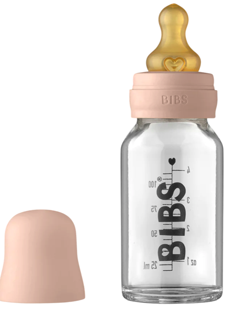 BIBS Baby Glass Bottle Complete Set 110ml Blush