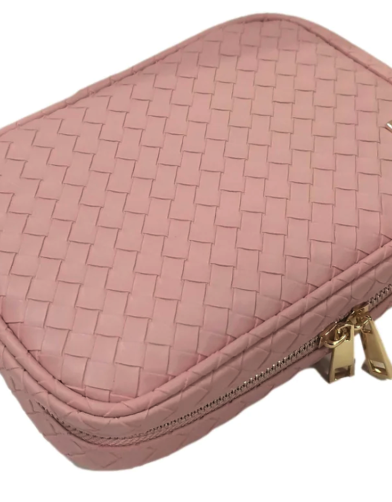 TRVL TRVL Luxe Zip Around- Woven Pink Sand