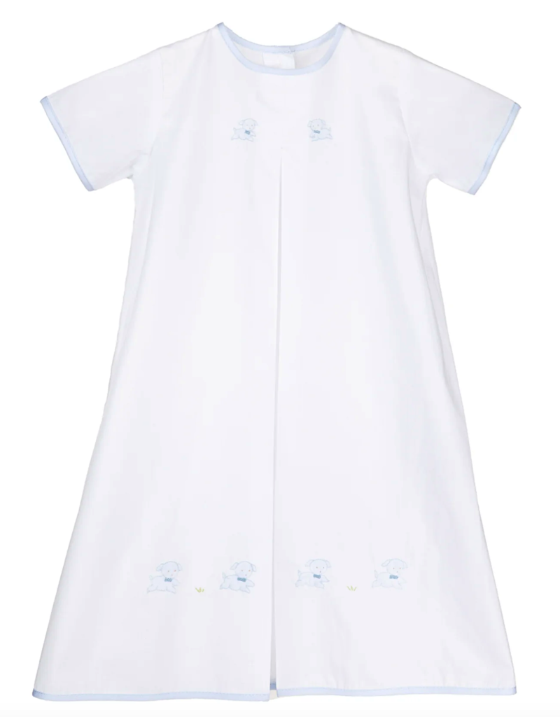 Lenora Baby Puppy Cotton Daygown- Blue