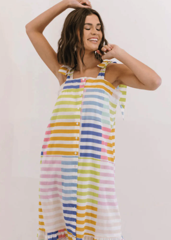 Sunshine Tienda Colorful Stripe Positano Dress