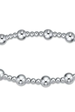 E Newton EN Classic Sincerity Pattern 5mm Bead Bracelet Sterling Silver