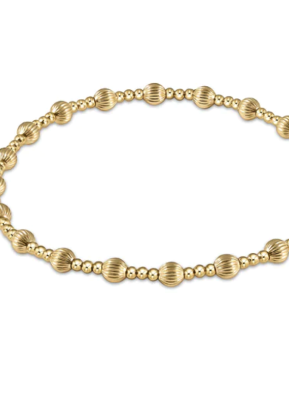 E Newton ENewton Dignity Sincerity Pattern 4mm Bracelet Gold