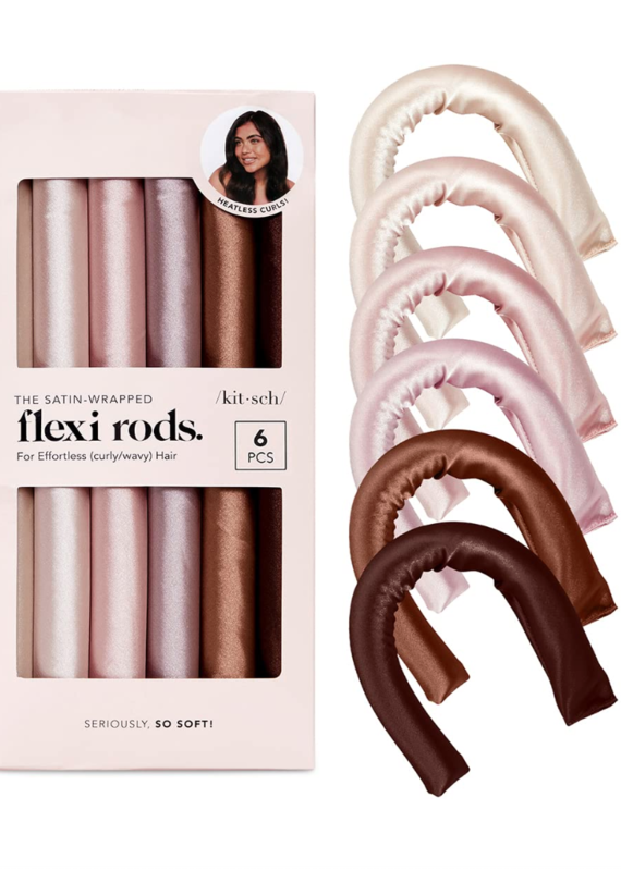 Kit Sch Kitsch Satin Wrapped Flexi Rods 6pk