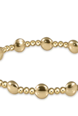 E Newton E Newton Honesty Gold Sincerity Pattern 6mm Bead Bracelet