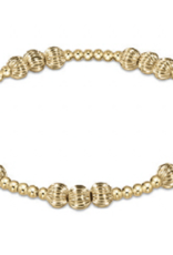 E Newton E Newton Dignity Joy Pattern 5mm Bead Bracelet- Gold