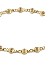 E Newton ENewton Dignity Sincerity Pattern 4mm Bracelet Gold