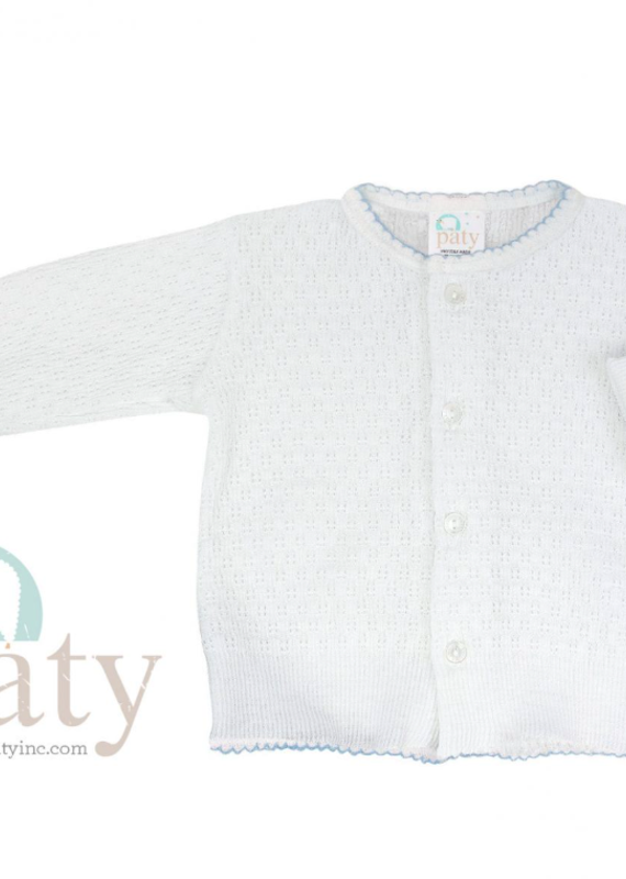 Paty Paty Longsleeve Cuffed Sweater White/Blue