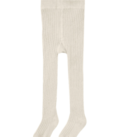 Quincy Mae Solid Ribbed Tights Ivory