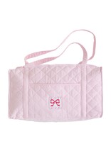 Little English Quilted Luggage Duffle Bag- Pink Bow