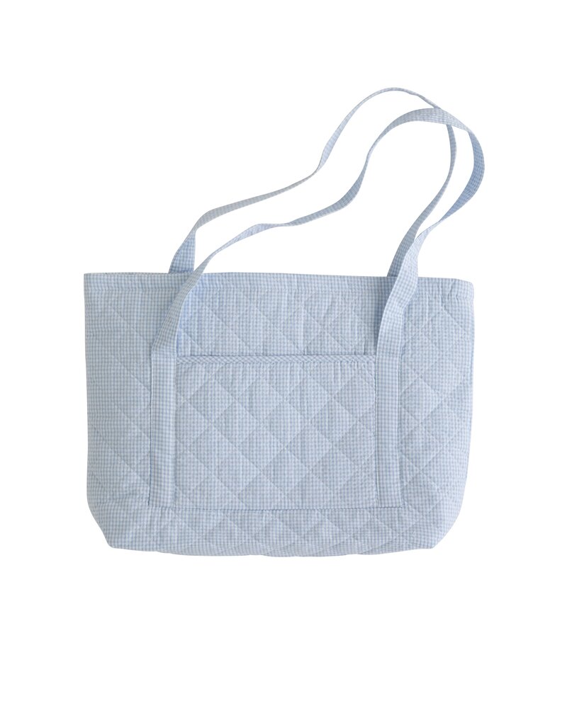 Little English LE Quilted Tote-Light Blue