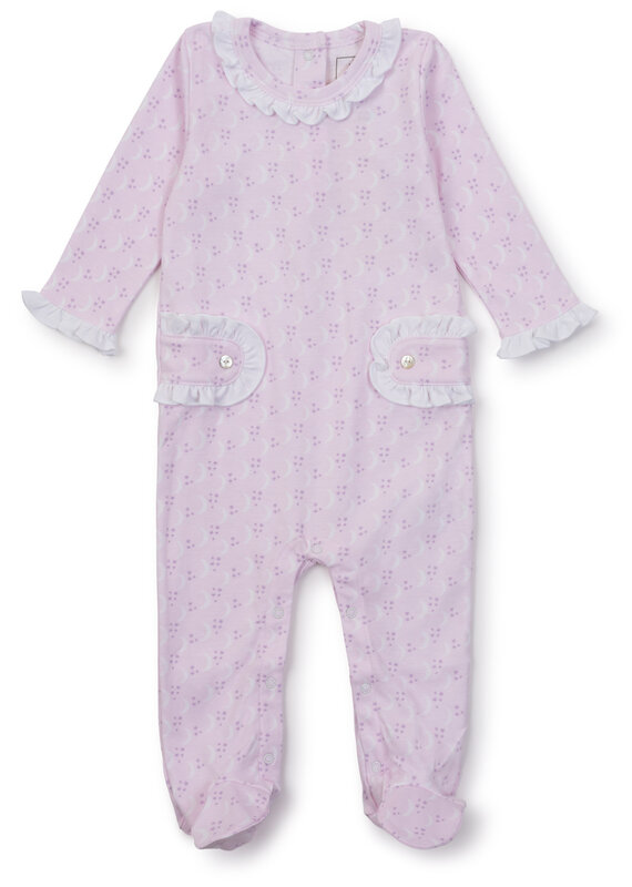 Lila and Hayes Lucy Romper Goodnight Moon Pink