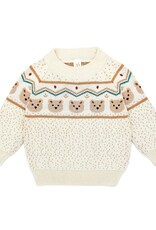 TunTun Bear Sweater in Natural & Cashew