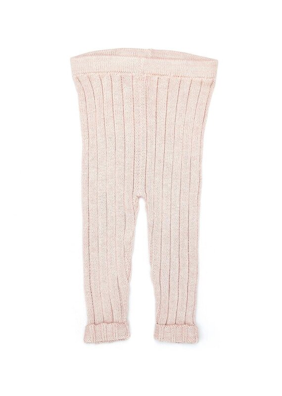 TunTun Knitted Leggins in Pink Marl