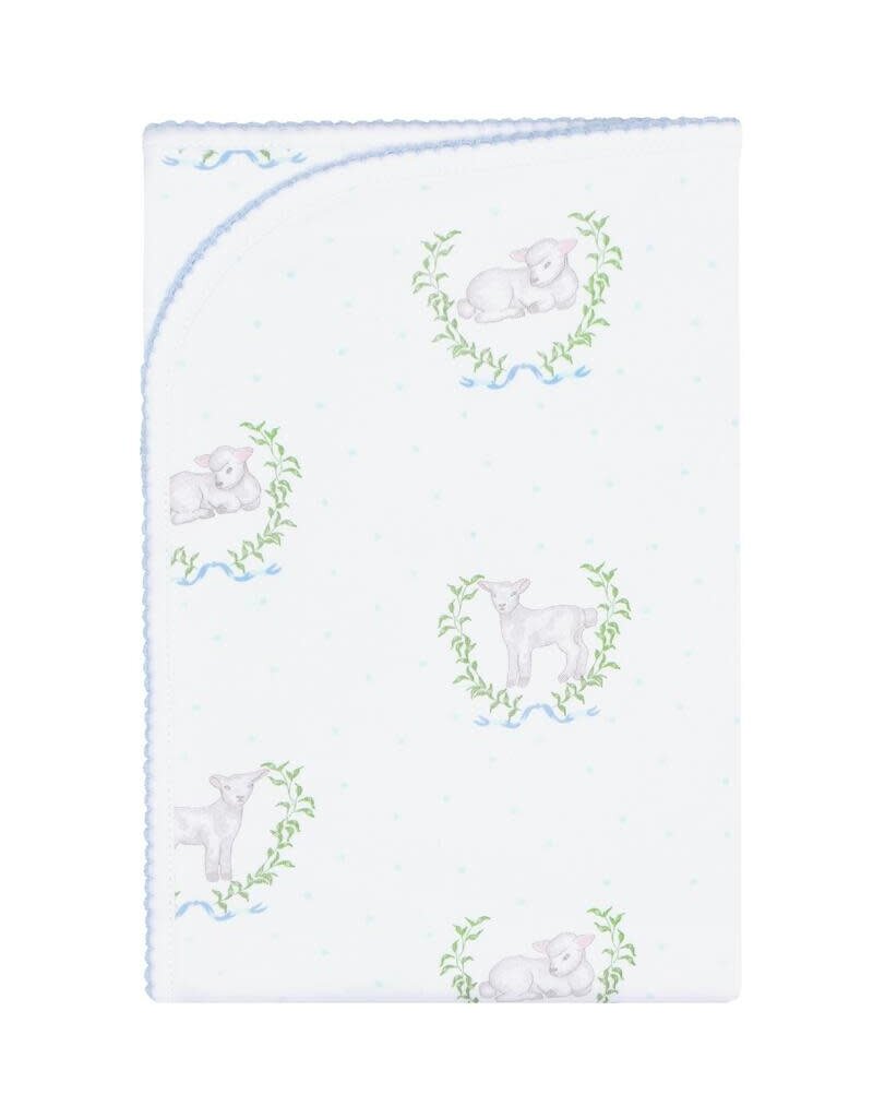 Nellapima NellaPima Blue Lamb Print Blanket