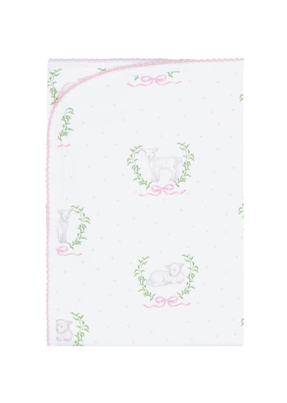 Nellapima NellaPima Pink Lamb Print Blanket