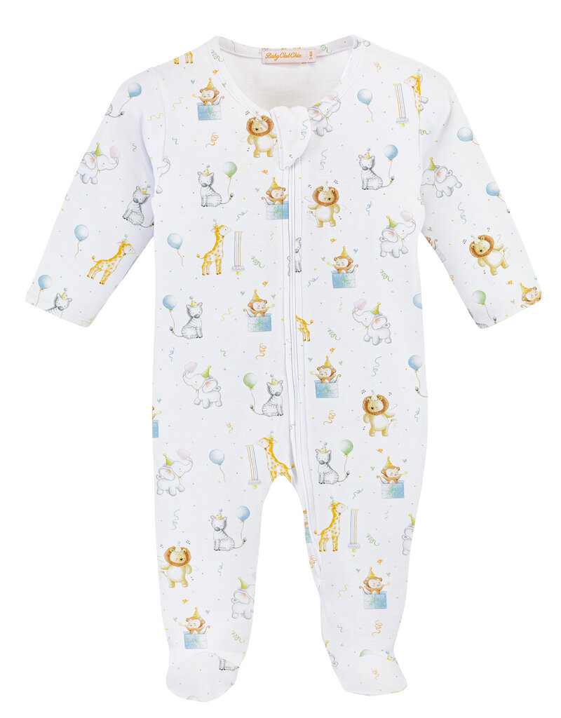 Baby Club Chic Jungle Party Zippered Footie