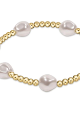 E Newton E Newton Admire Gold 3mm Bead Bracelet - Pearl