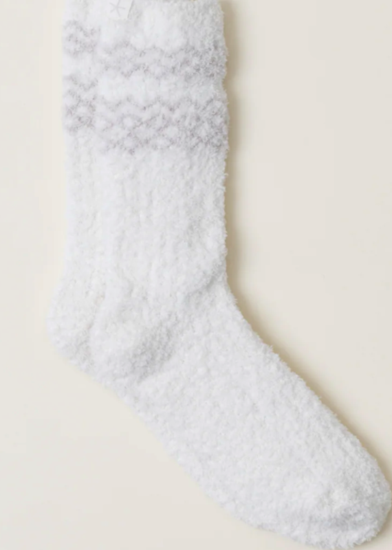 Barefoot Dreams BFD CC Nordic Socks in Stone/Cream