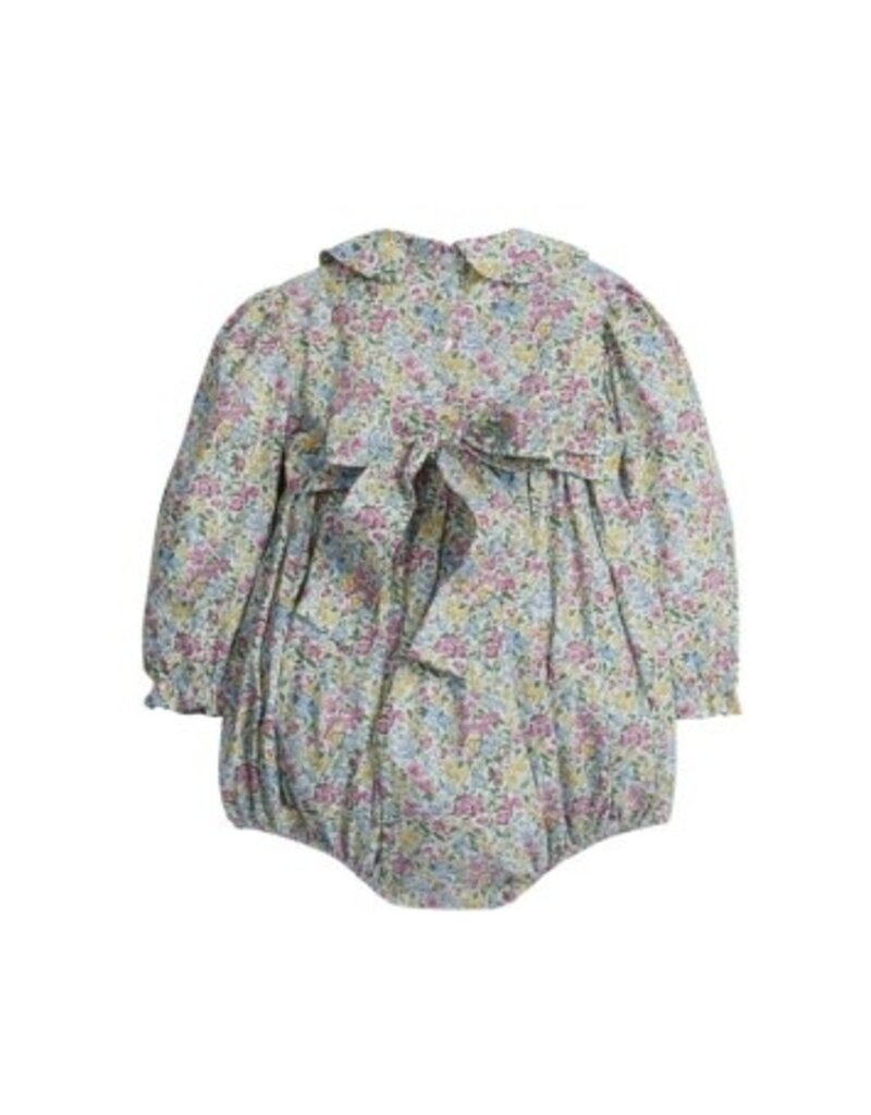 Little English Smocked Charlotte Bubble - Green Gables Floral