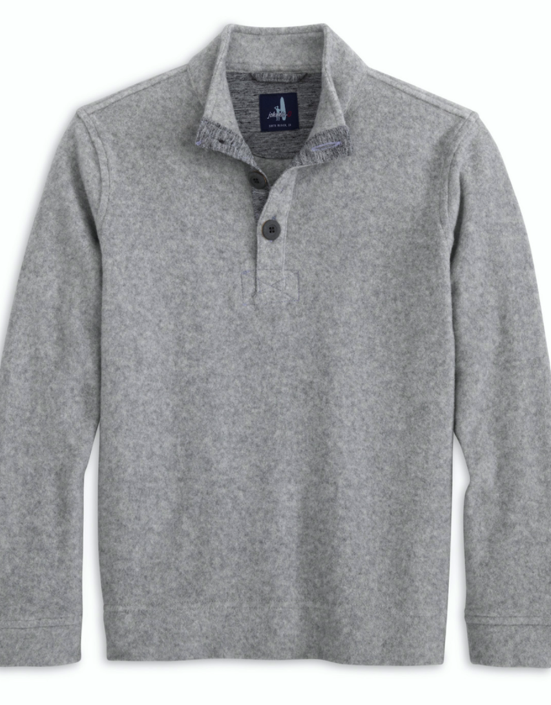 Johnnie-O Johnnie-O Brevard Light Gray Longsleeved Fleece Henley