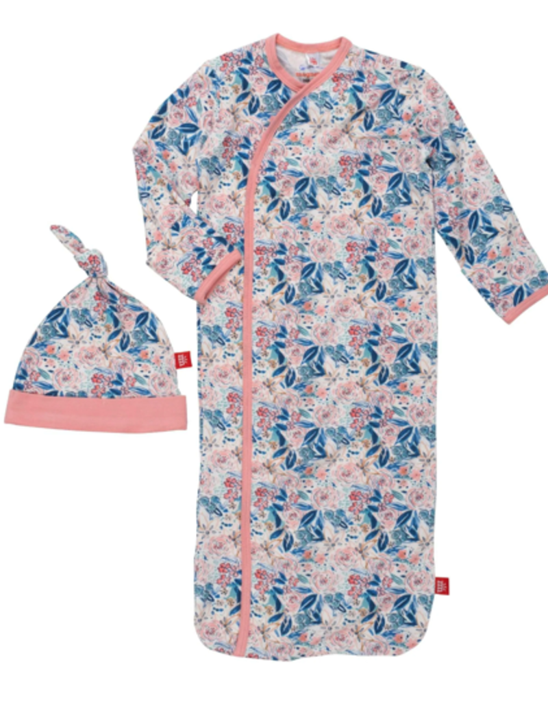 Magnetic Me Once and Floral Modal Magnetic Gown W/ Hat Set NB-3M