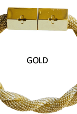 H&L Classic Mesh Twisted Bracelet - Gold