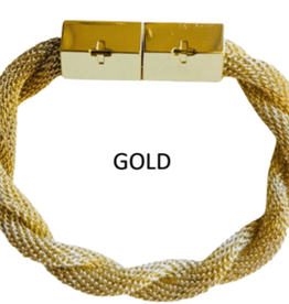 H&L Classic Mesh Twisted Bracelet - Gold