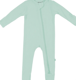 Kyte Baby Kyte Ribbed Zipper Footie in Sage